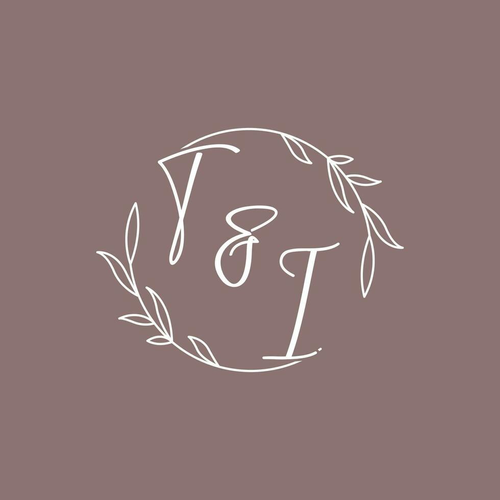 ti Hochzeit Initialen Monogramm Logo Ideen vektor