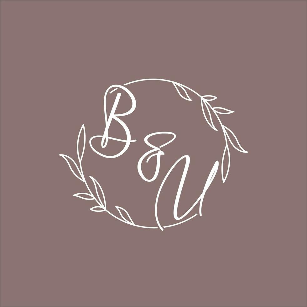 bu Hochzeit Initialen Monogramm Logo Ideen vektor