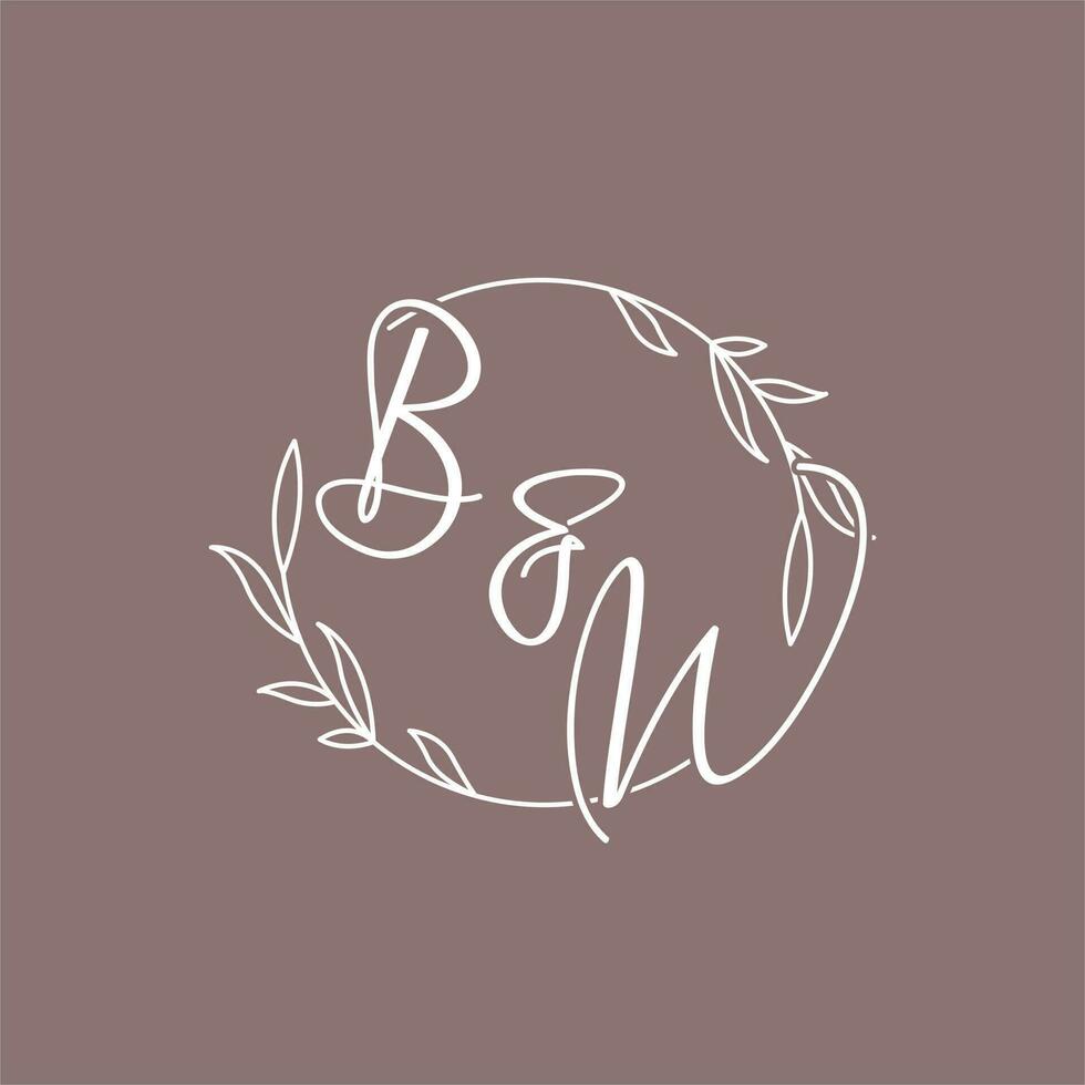 bw bröllop initialer monogram logotyp idéer vektor