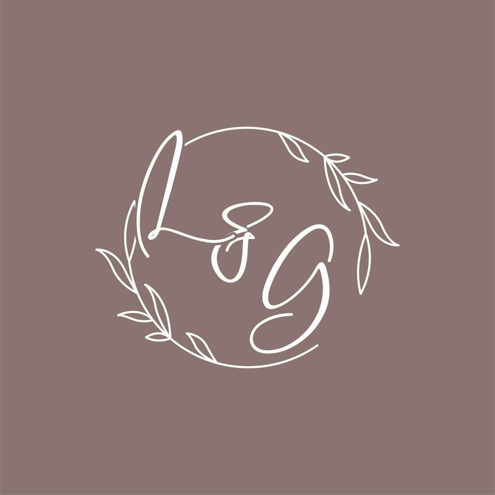 lg Hochzeit Initialen Monogramm Logo Ideen vektor