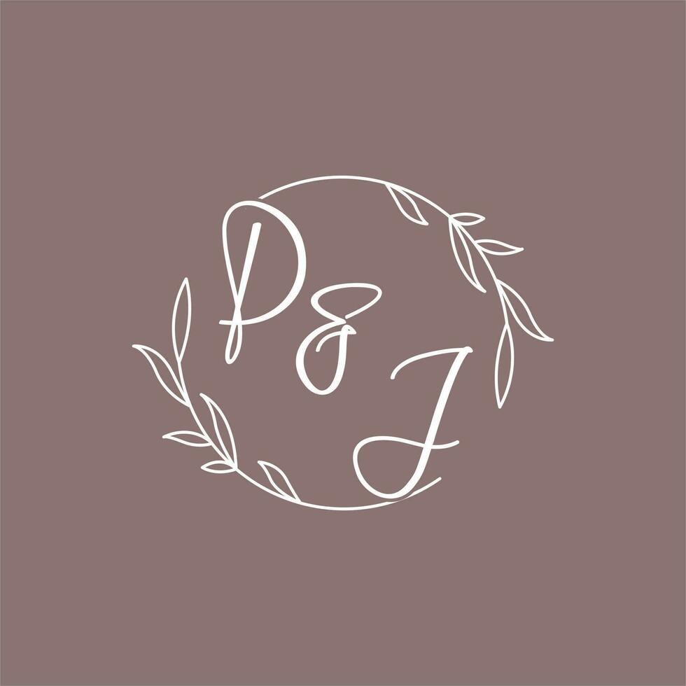 pj Hochzeit Initialen Monogramm Logo Ideen vektor