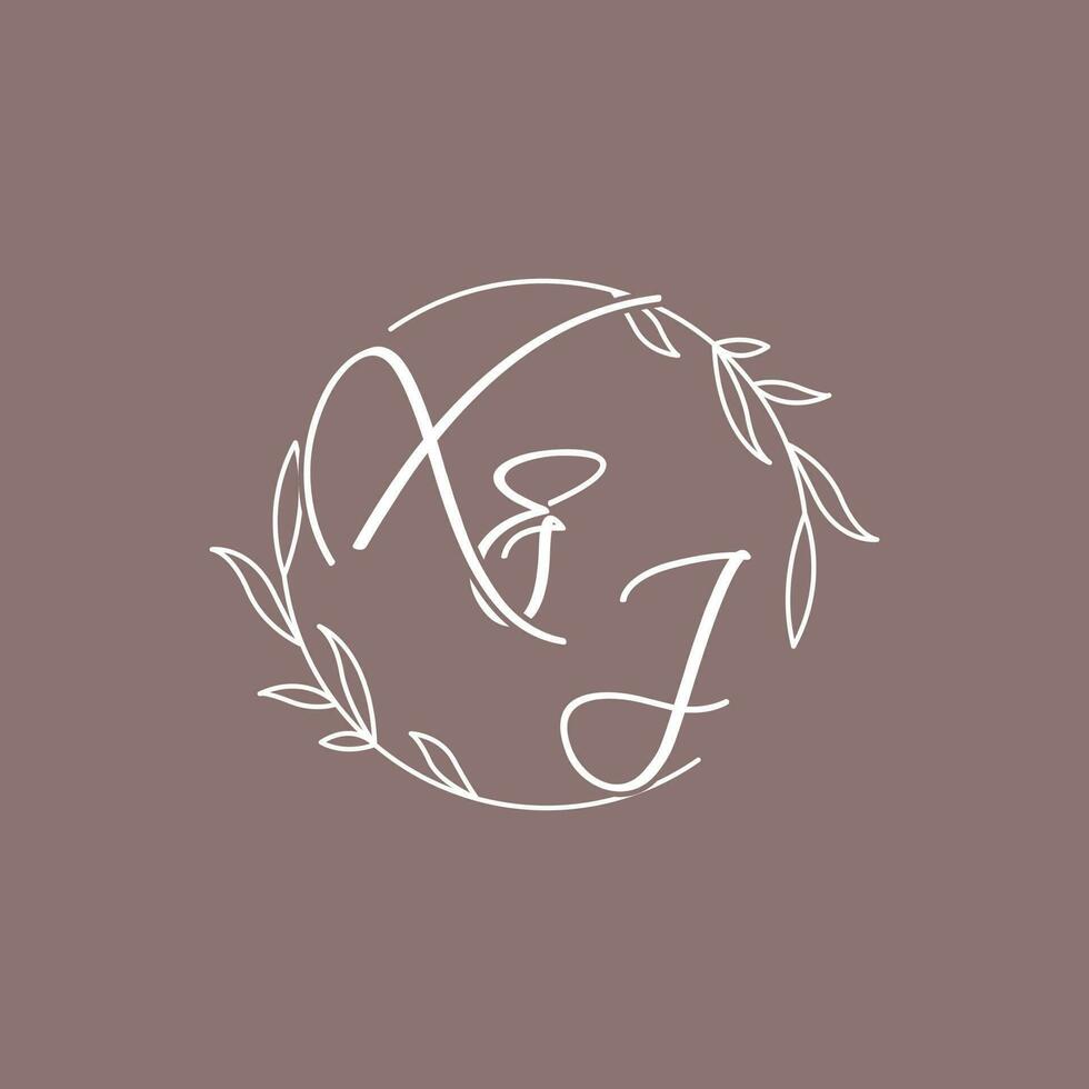 xj bröllop initialer monogram logotyp idéer vektor