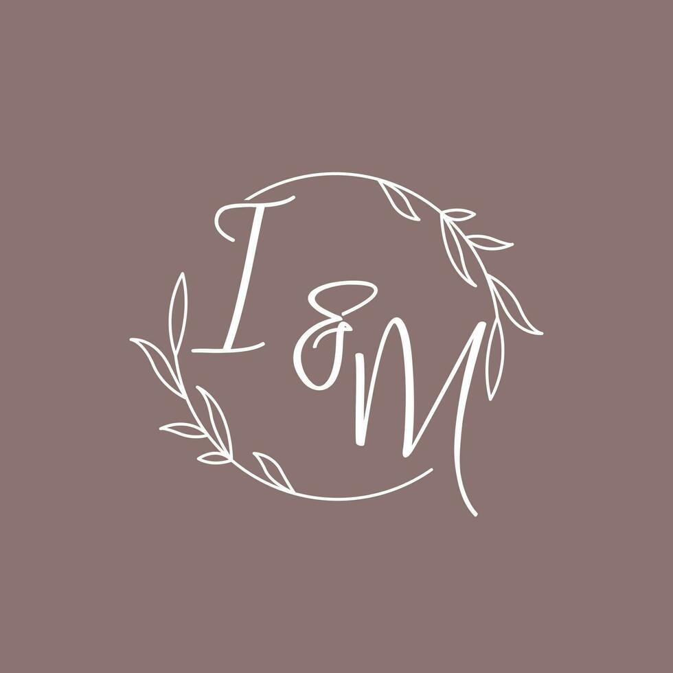 Ich bin Hochzeit Initialen Monogramm Logo Ideen vektor