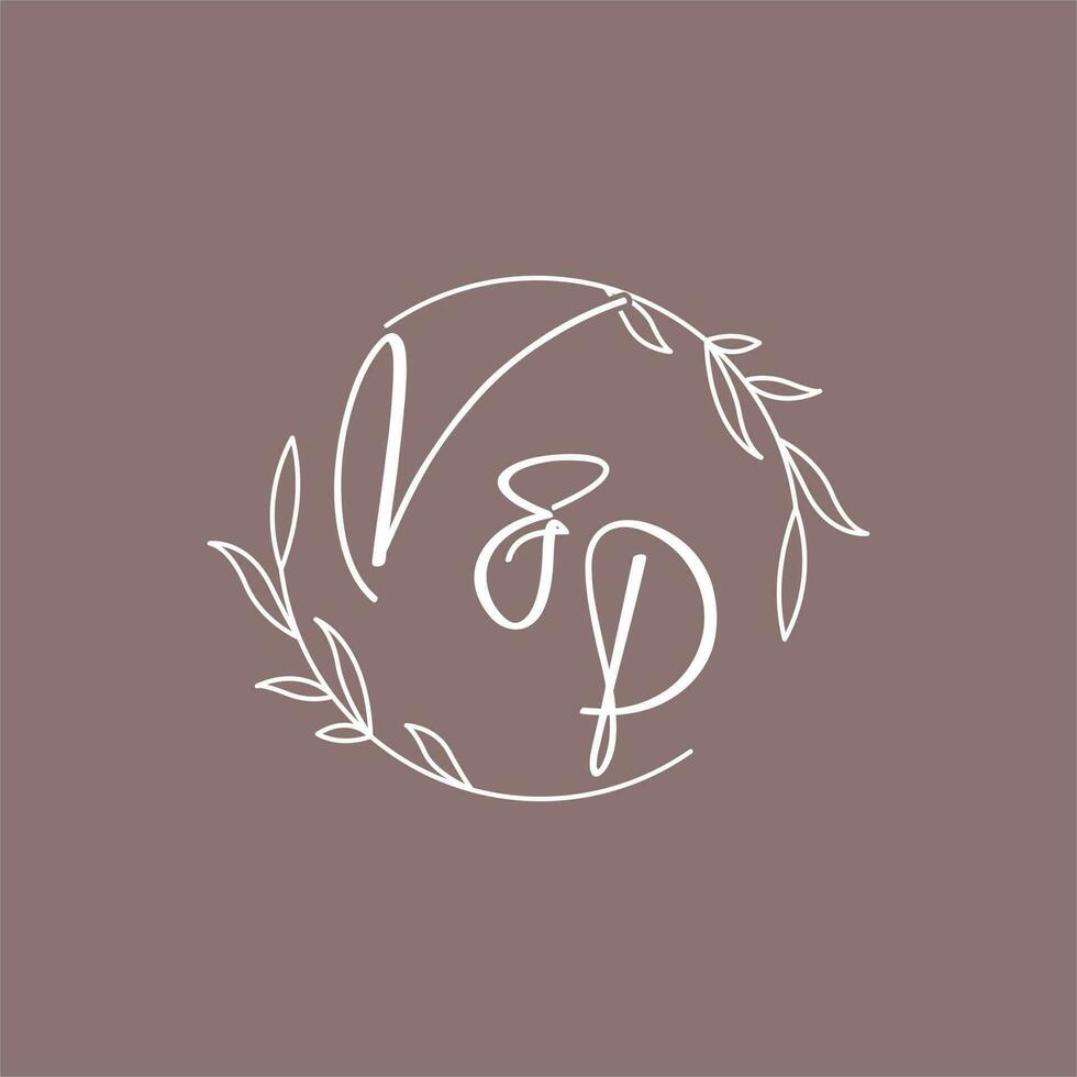 vp Hochzeit Initialen Monogramm Logo Ideen vektor