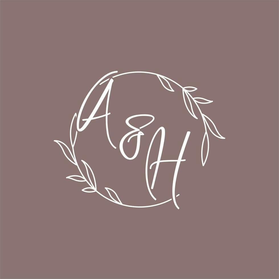 Ah Hochzeit Initialen Monogramm Logo Ideen vektor