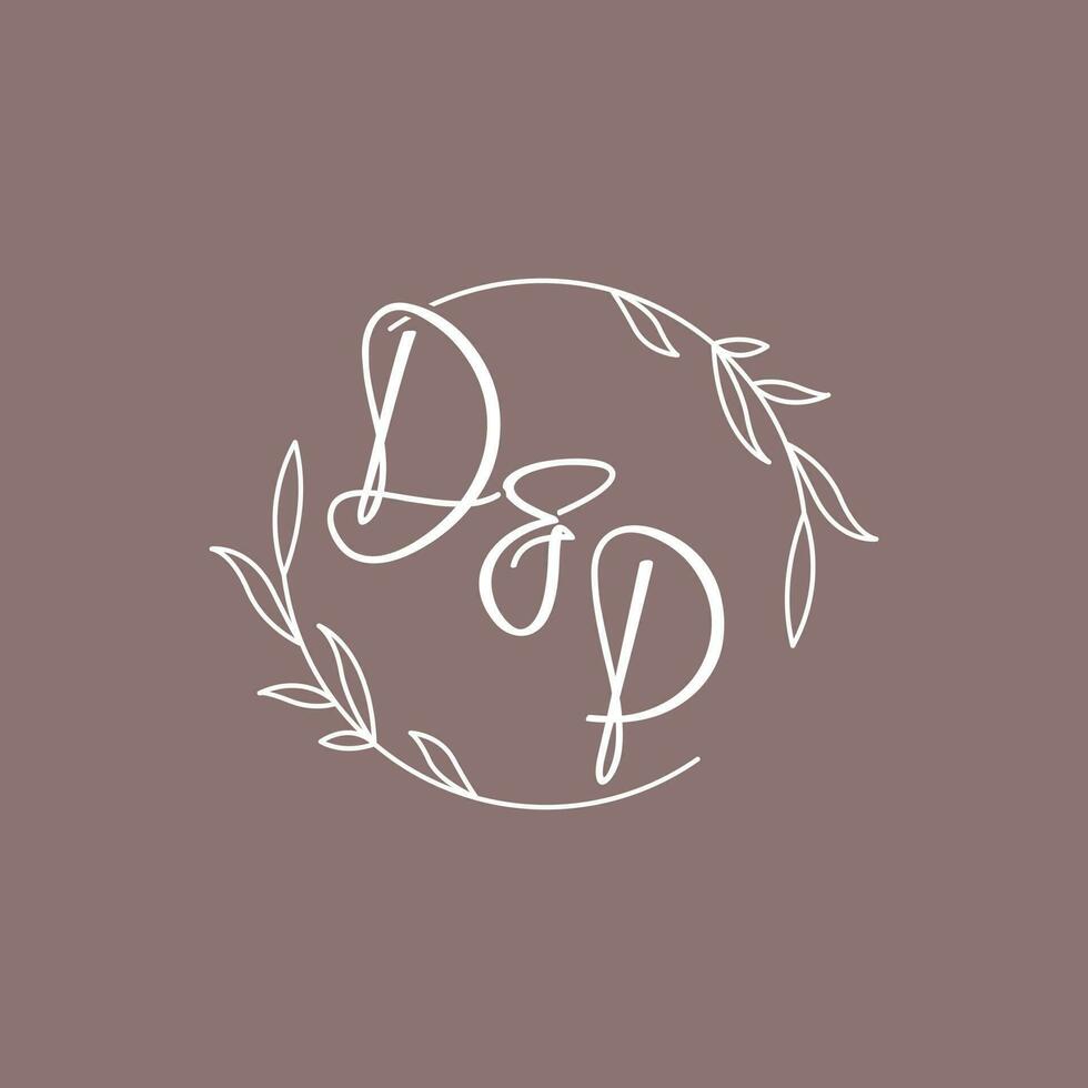 dp Hochzeit Initialen Monogramm Logo Ideen vektor