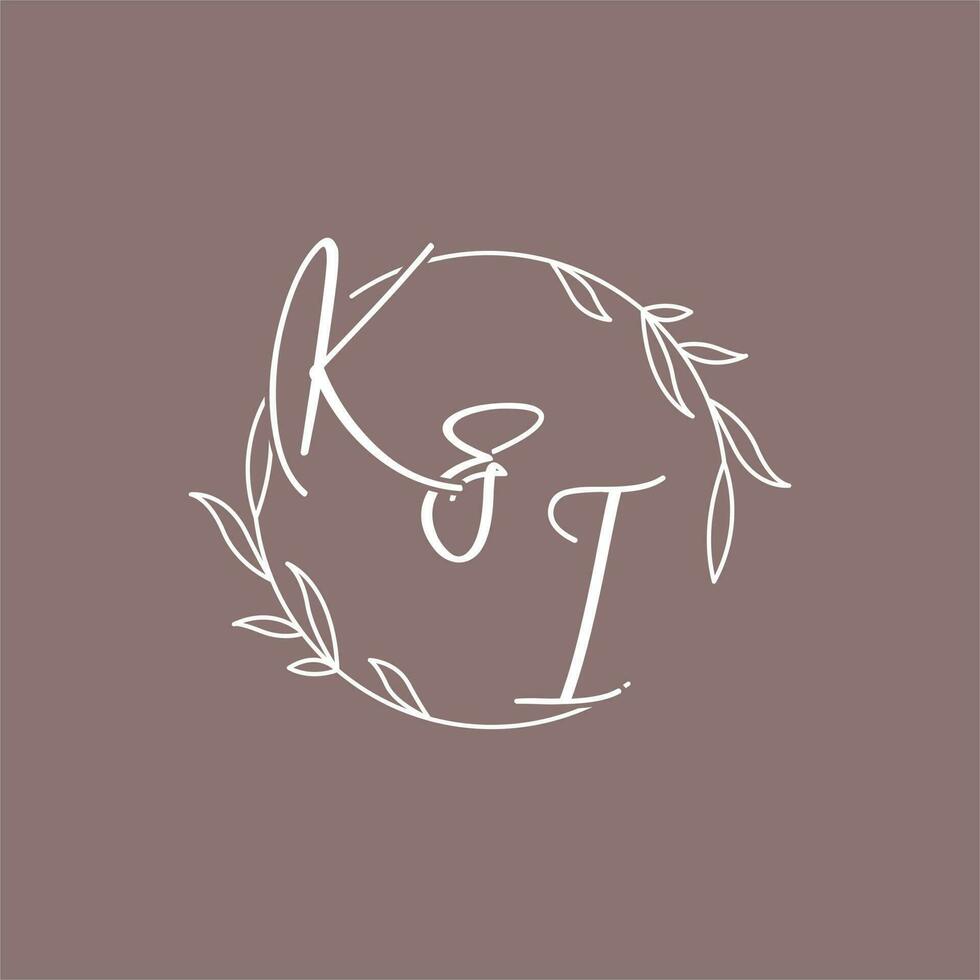 ki Hochzeit Initialen Monogramm Logo Ideen vektor