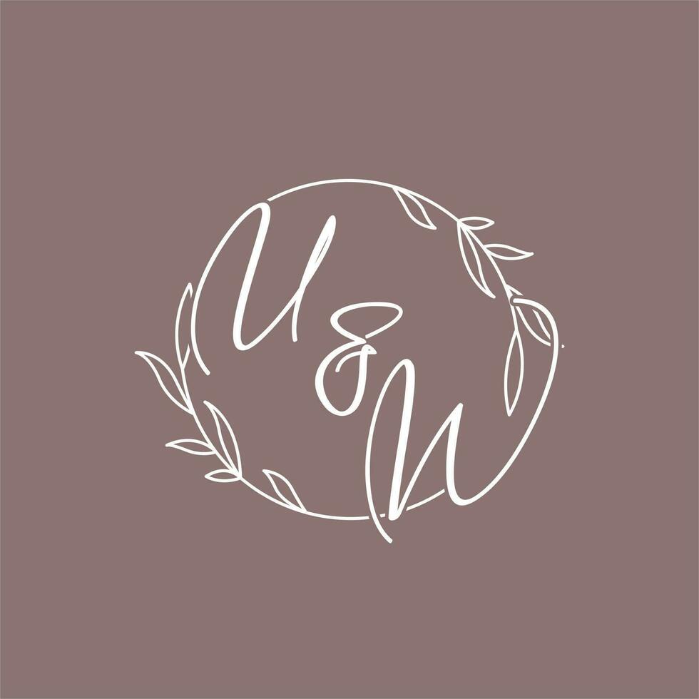 uw Hochzeit Initialen Monogramm Logo Ideen vektor