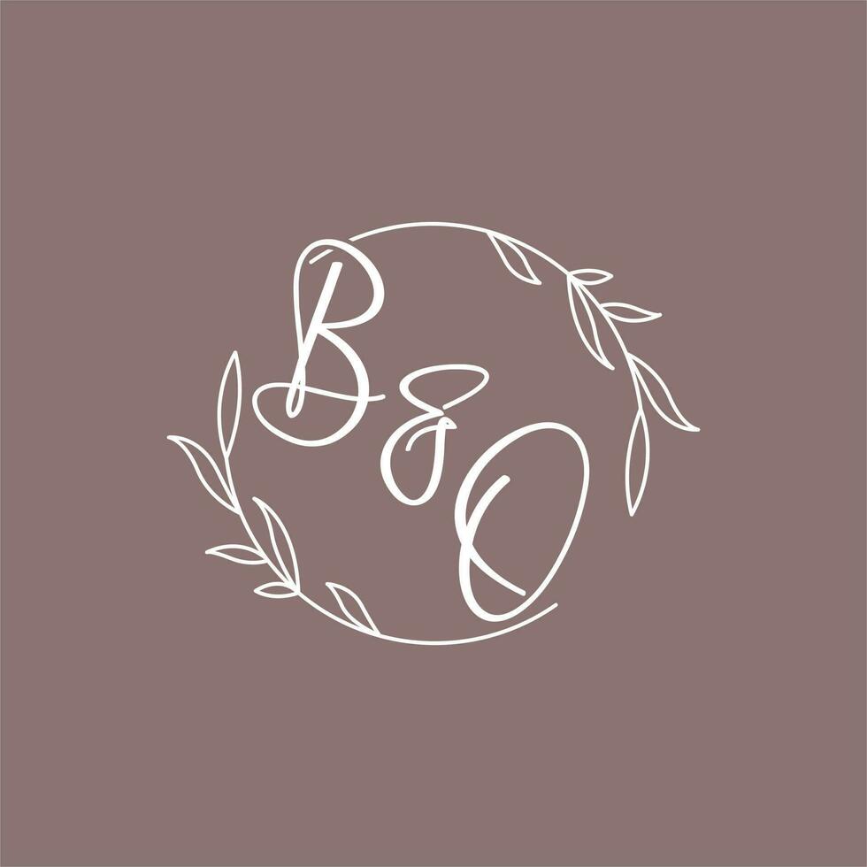 bo Hochzeit Initialen Monogramm Logo Ideen vektor