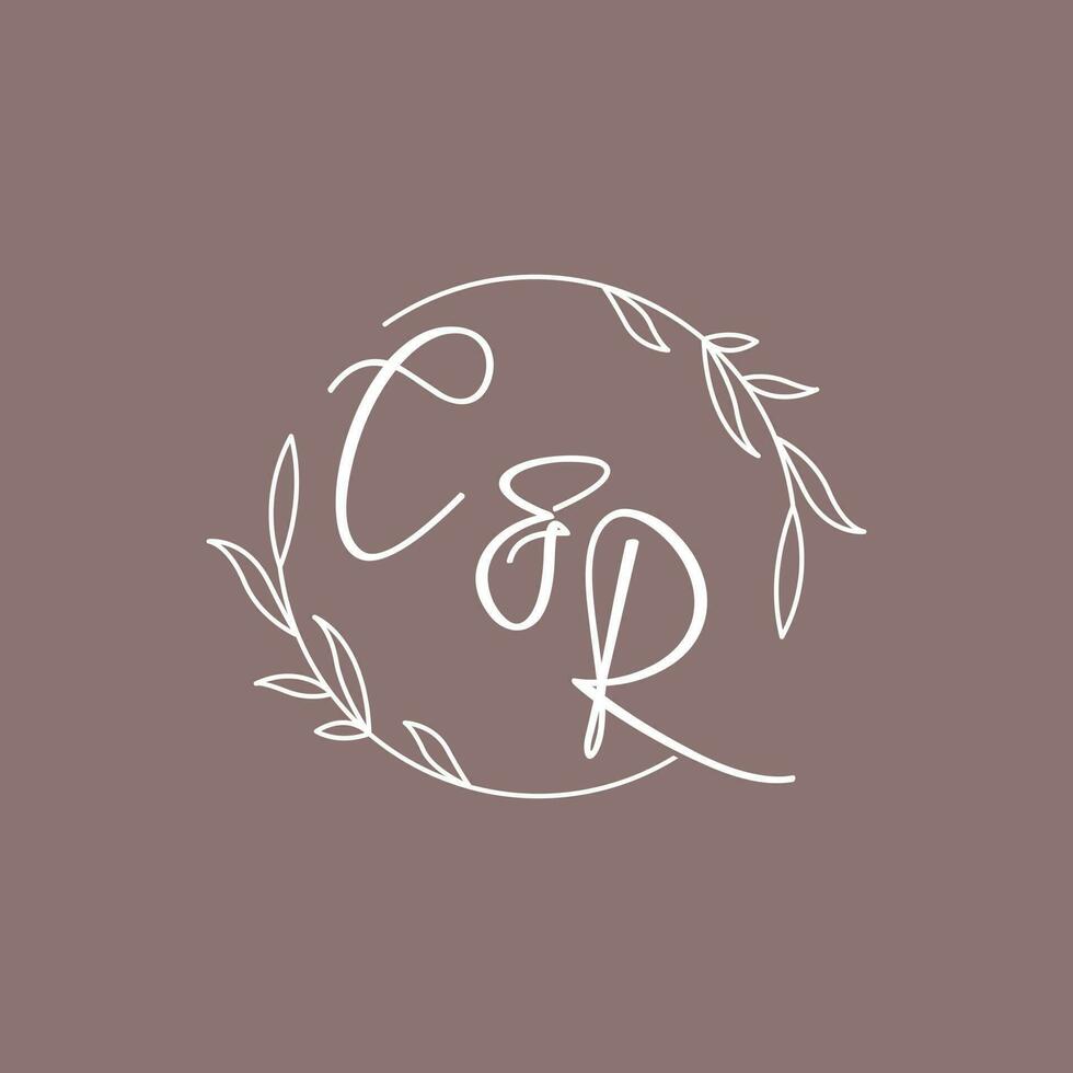 cr bröllop initialer monogram logotyp idéer vektor