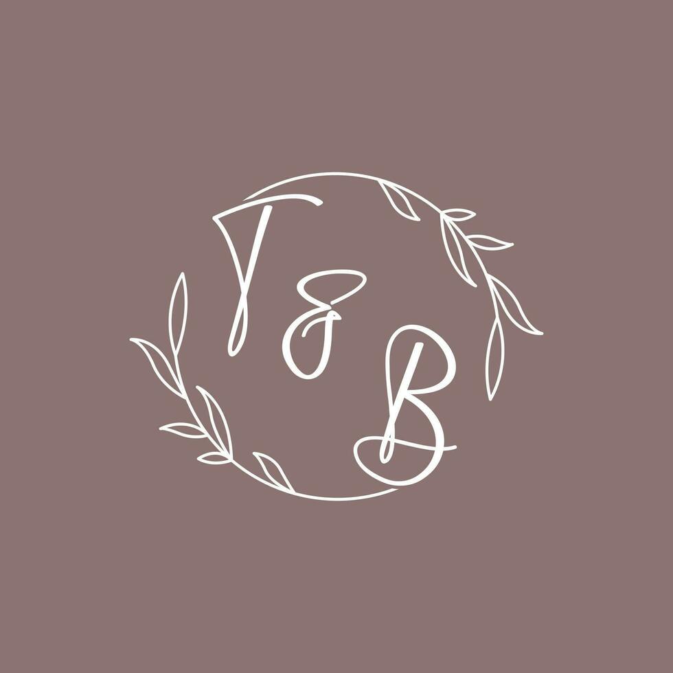 tb bröllop initialer monogram logotyp idéer vektor