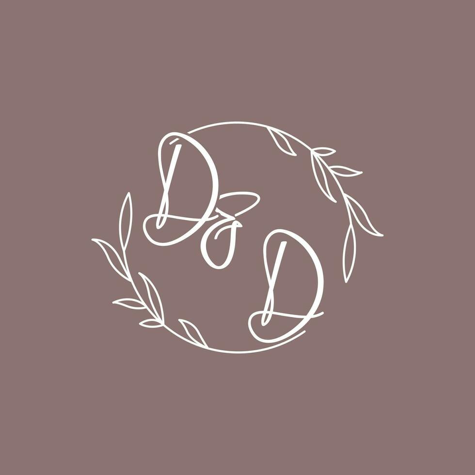 dd Hochzeit Initialen Monogramm Logo Ideen vektor