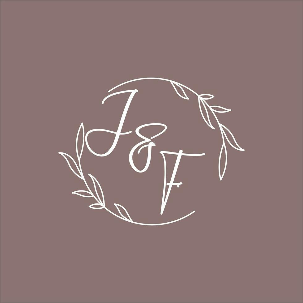 jf Hochzeit Initialen Monogramm Logo Ideen vektor