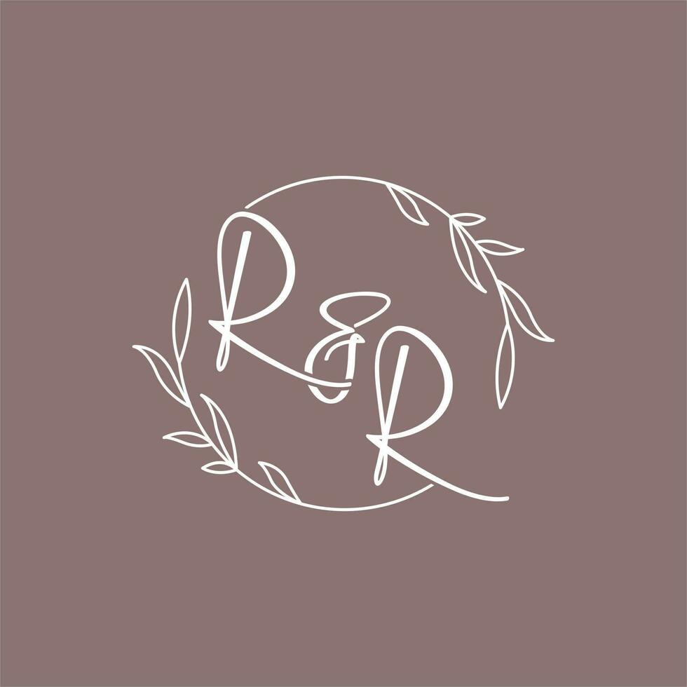 rr Hochzeit Initialen Monogramm Logo Ideen vektor