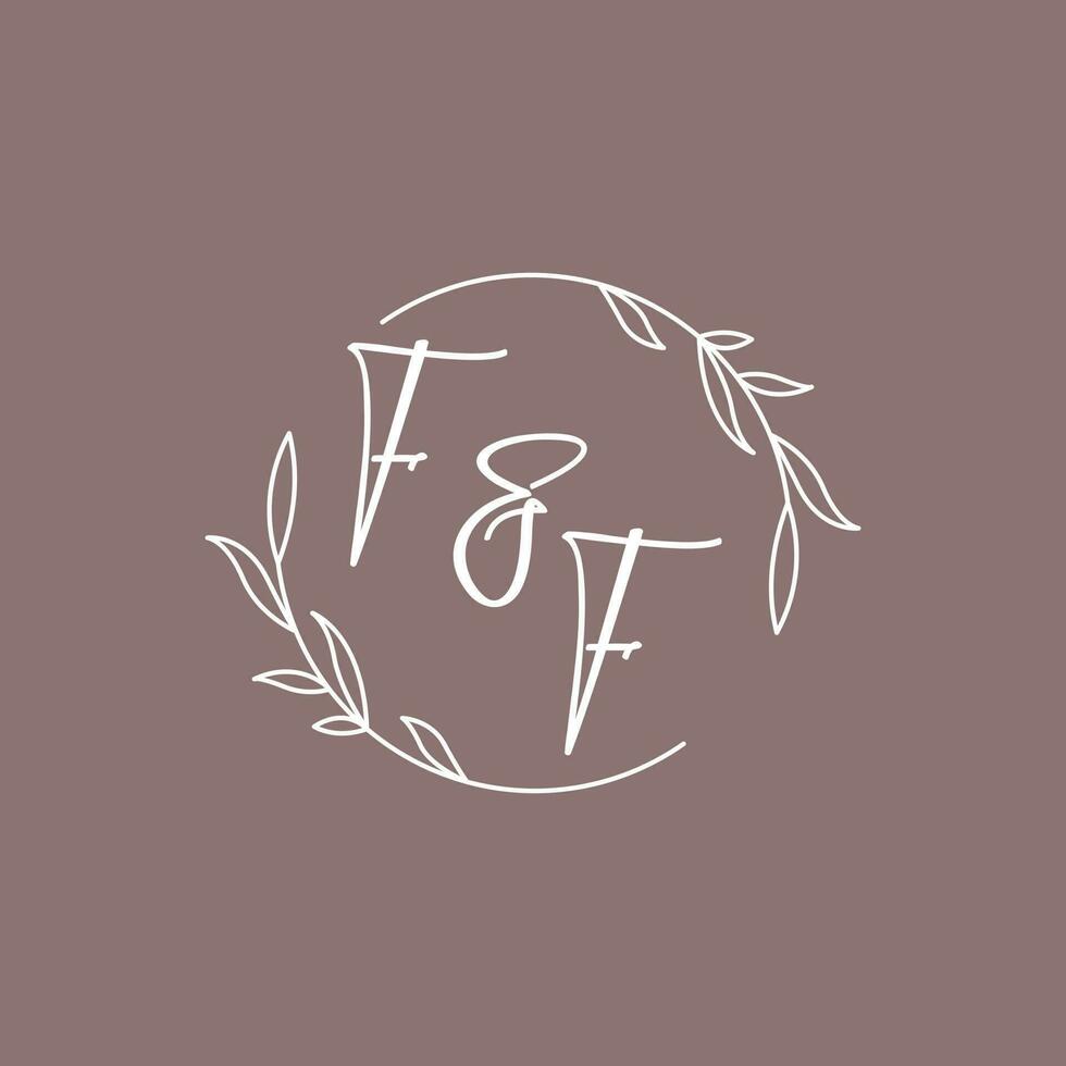 ff Hochzeit Initialen Monogramm Logo Ideen vektor