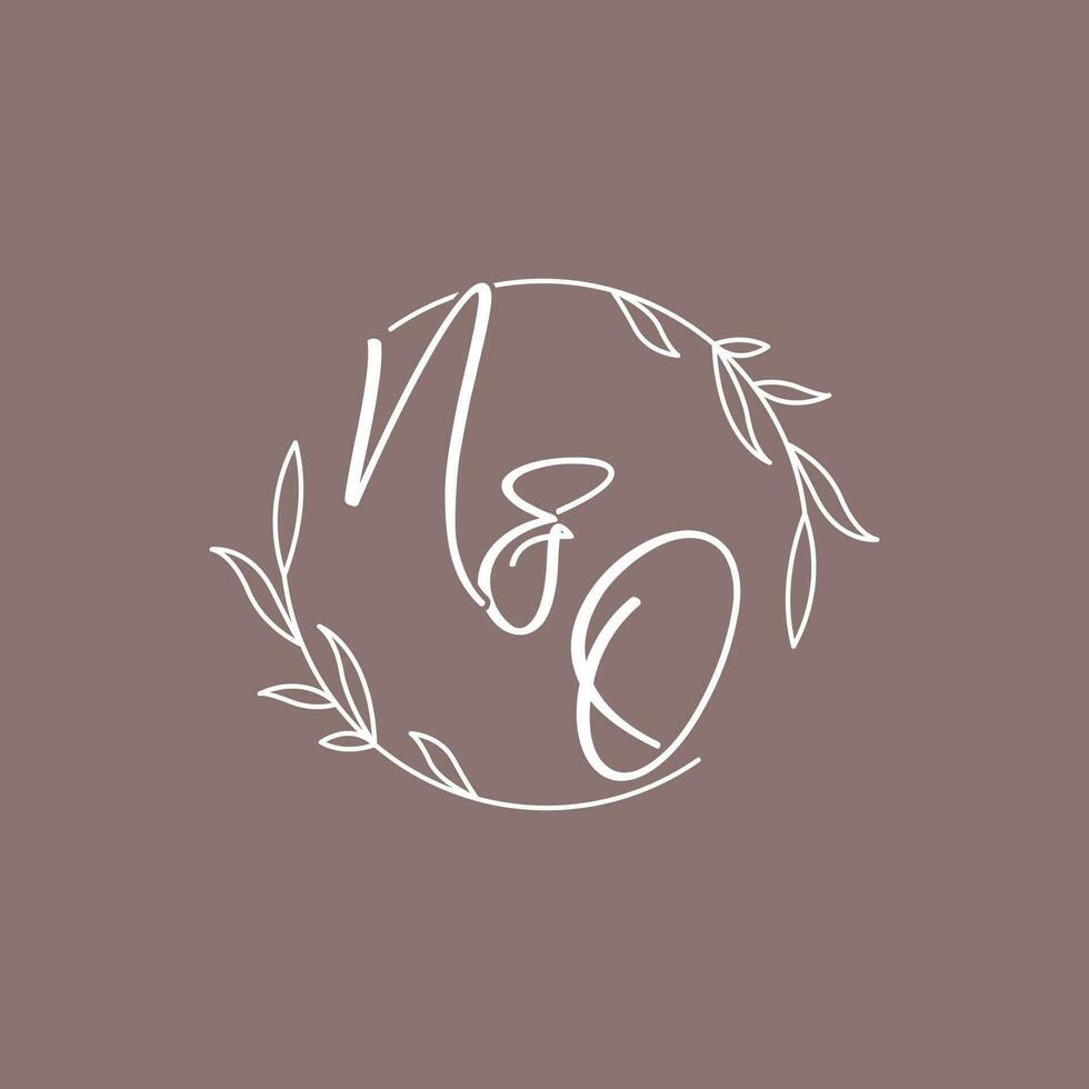 Nej bröllop initialer monogram logotyp idéer vektor