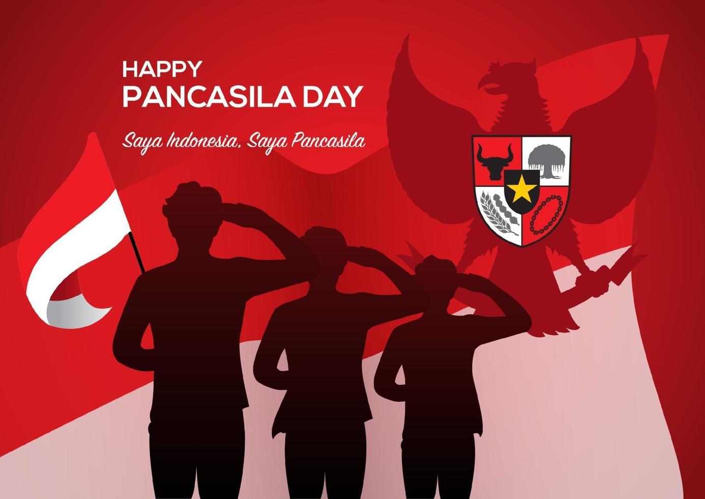 Glücklicher Pancasila Tag vektor