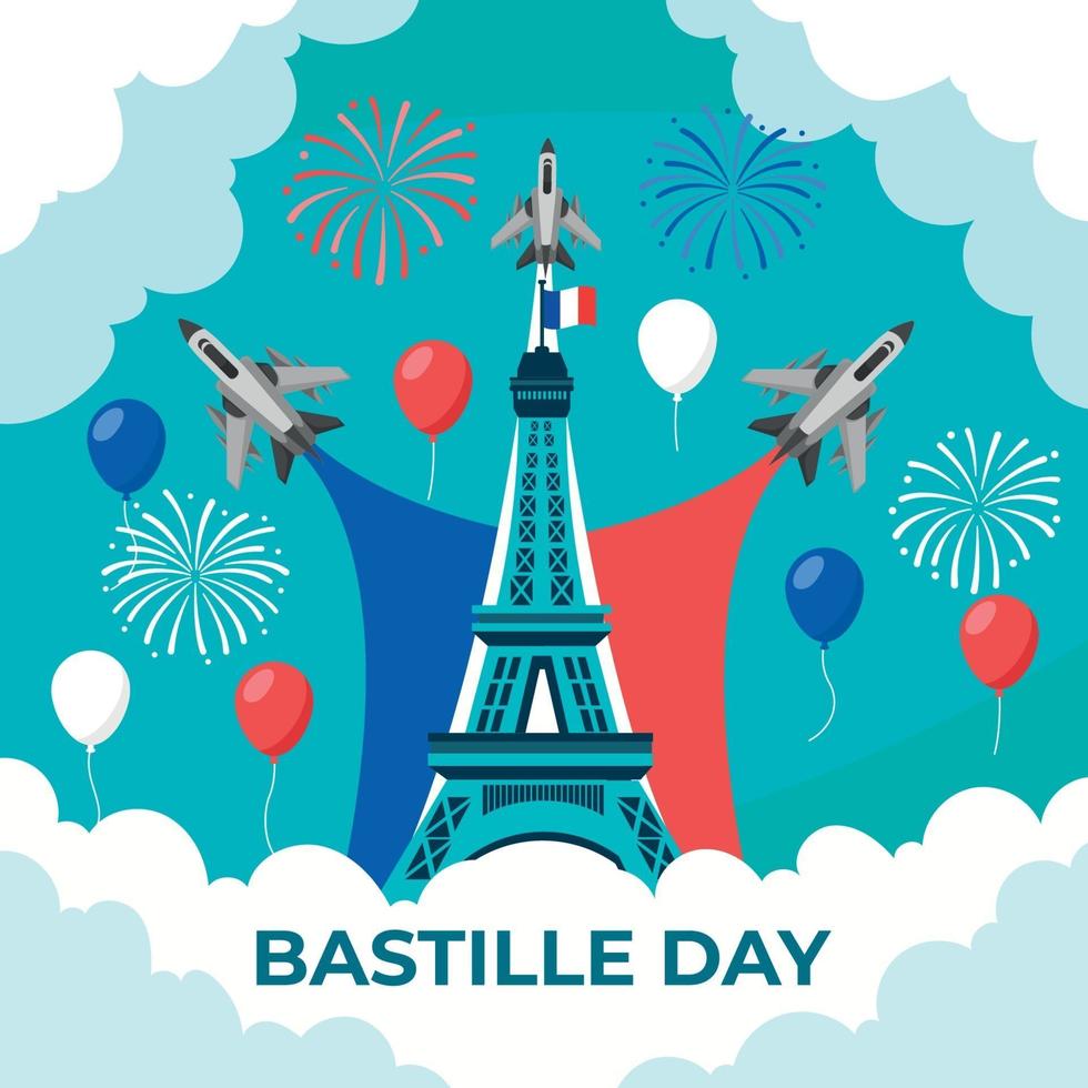 Bastille Tag Hintergrund vektor