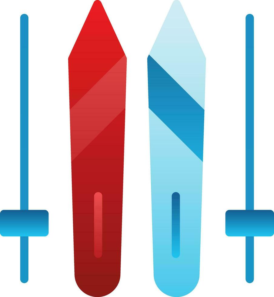 Ski Stöcke Vektor Symbol Design