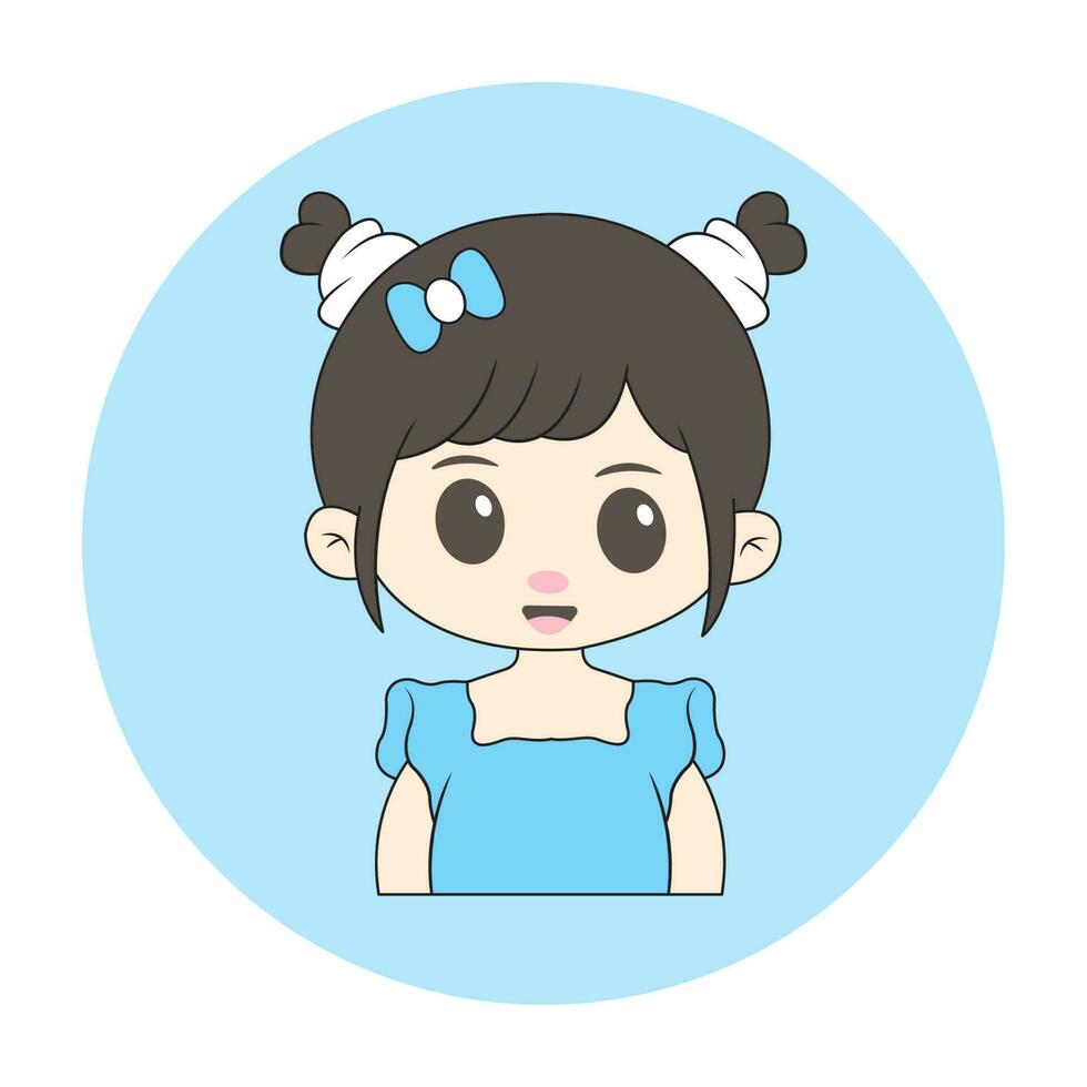 Chibi Maskottchen Charakter zum Logo vektor