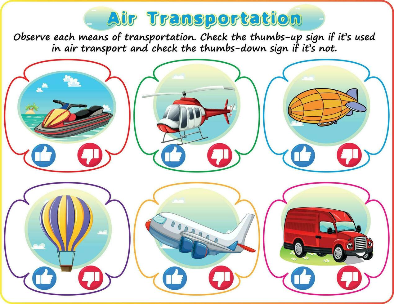 Logik Luft Transport Arbeitsblatt, Kinder- lehrreich Spiel. wählen das richtig unterzeichnen. Aktivität Arbeitsblatt zum Clever Kinder. vektor