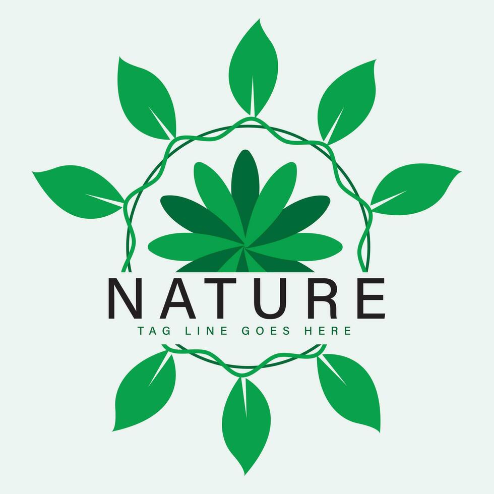 natürliche Logo-Vorlage vektor