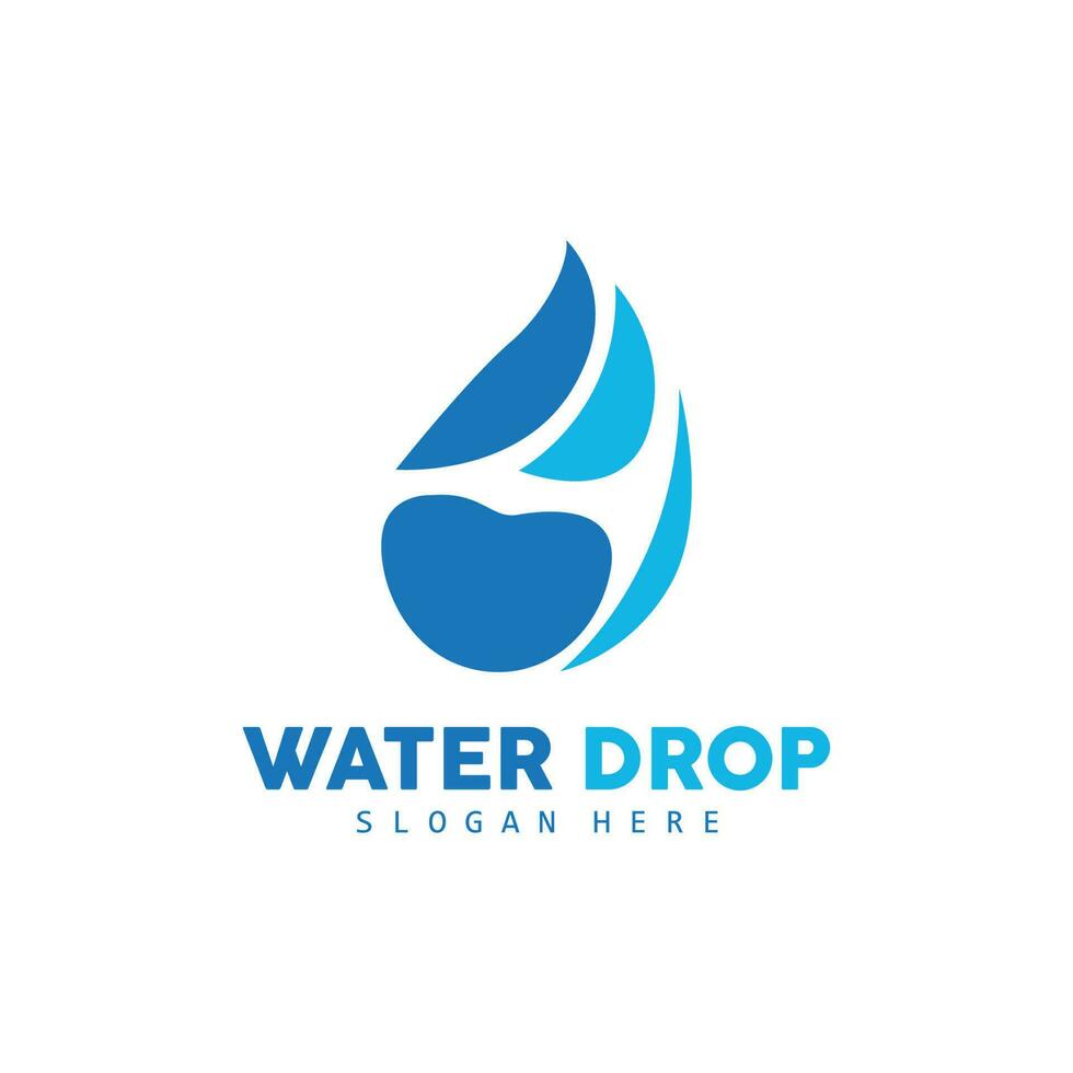 Wasser fallen Logo, einfach Vektor, elegant Design, Symbol Symbol Vorlage vektor