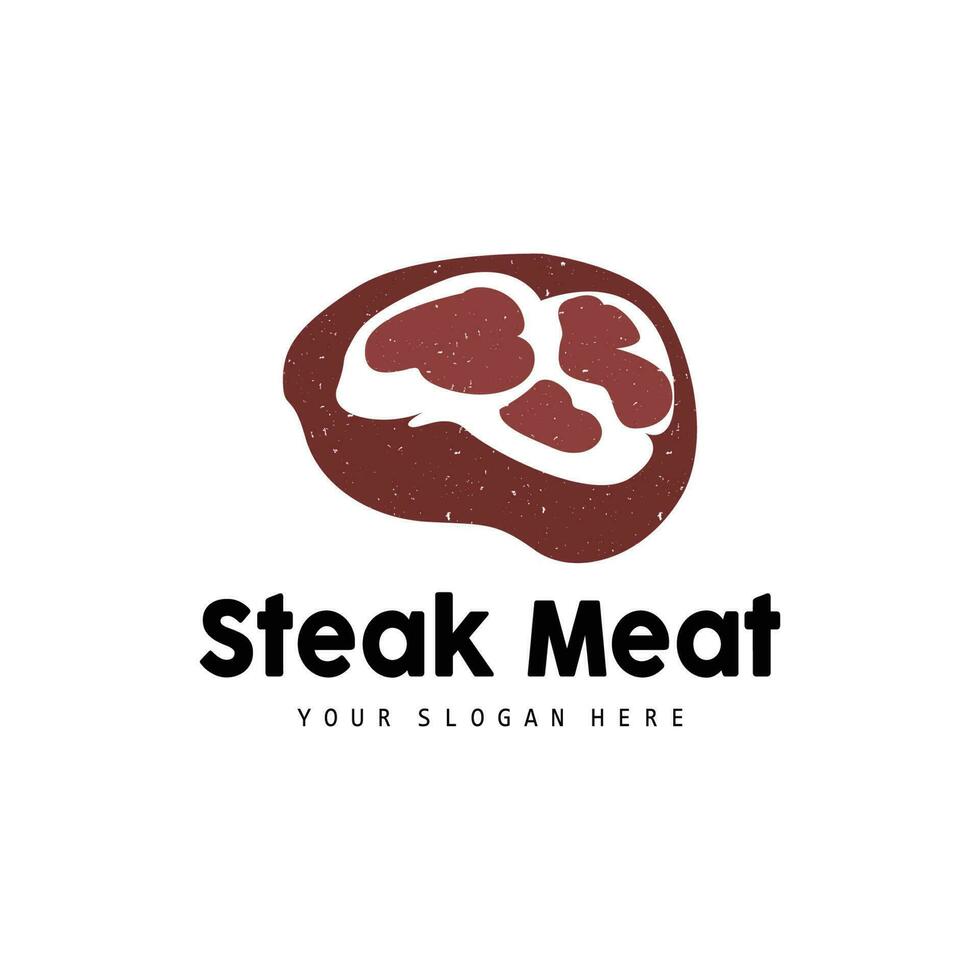 Steak Logo, Jahrgang retro rustikal Grill Grill Thema Design Stil, Grill frisch Fleisch Vektor, Symbol Symbol Illustration vektor