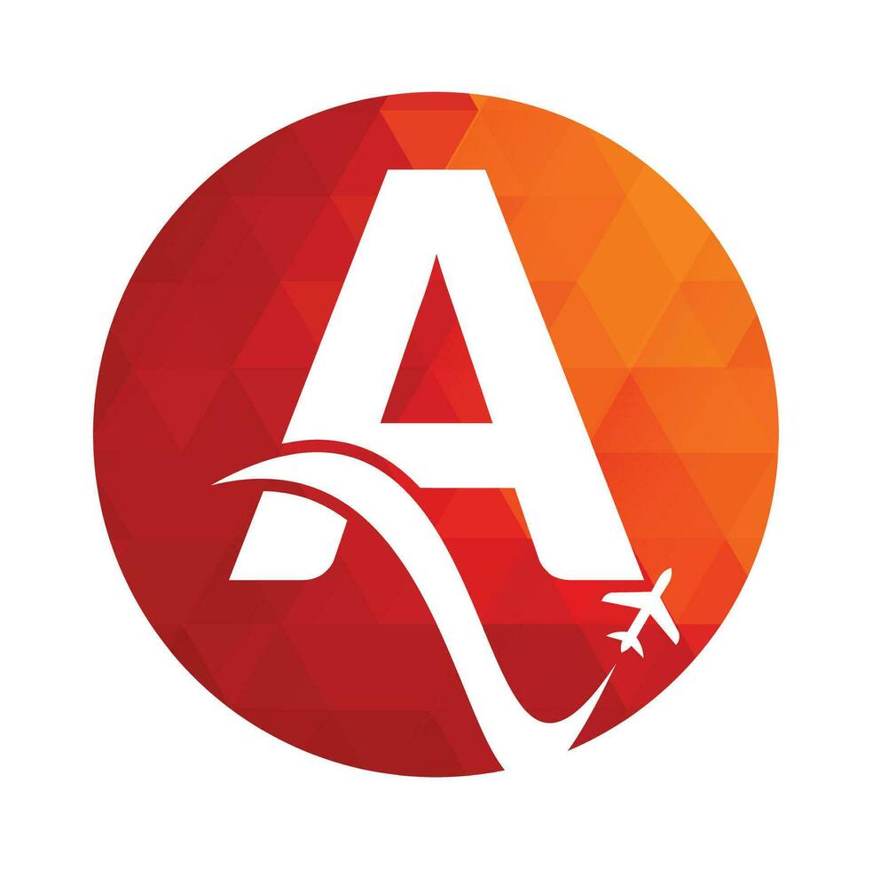 Brief ein Luft Reise Logo Design Vorlage. ein Brief Reise Logo Design Symbol Vektor. vektor