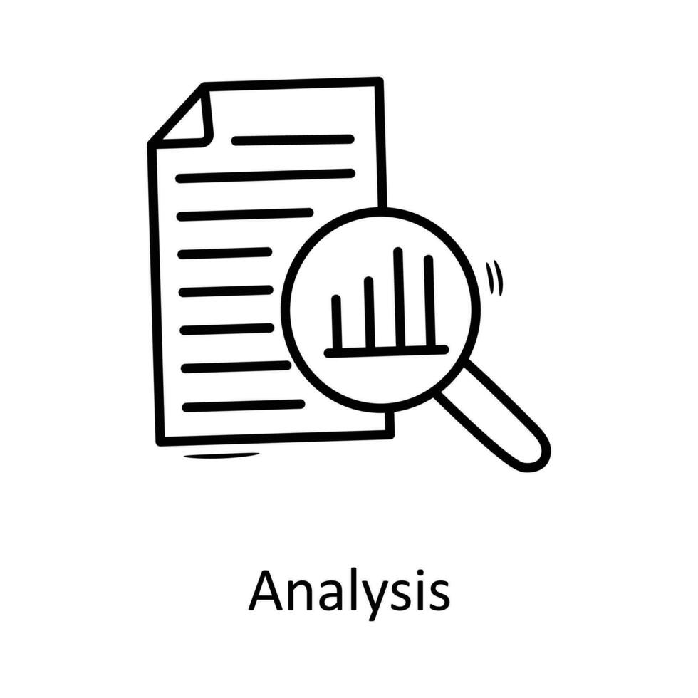 Analyse Vektor Gliederung Symbol Design Illustration. Geschäft Symbol auf Weiß Hintergrund eps 10 Datei