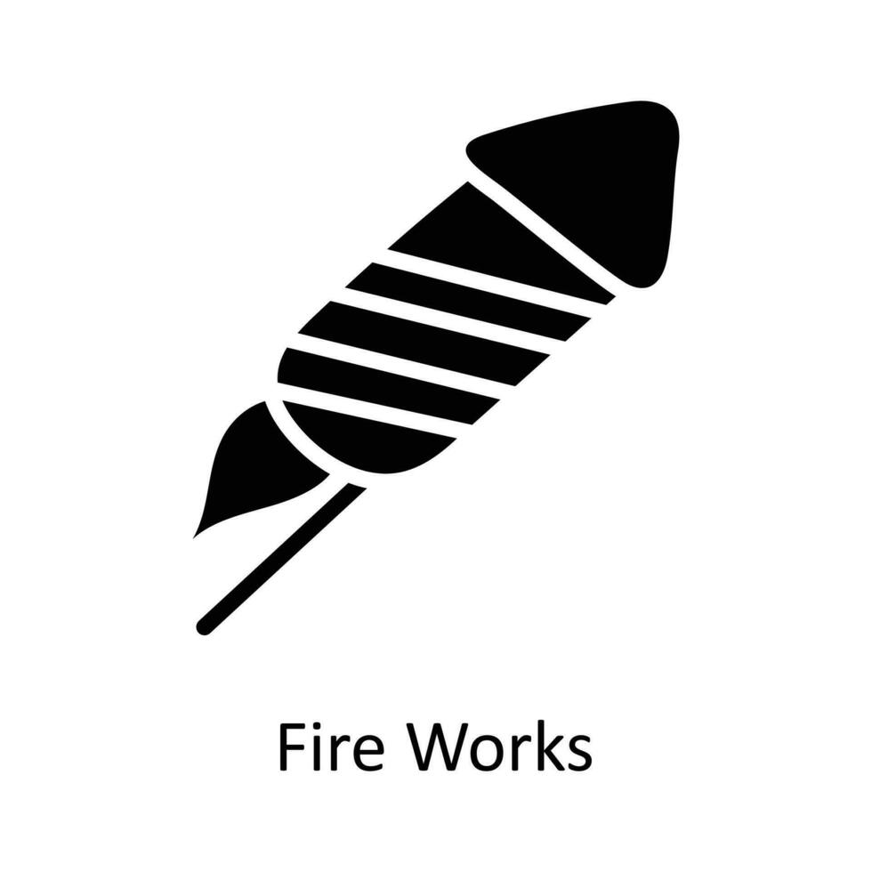Feuer funktioniert Vektor solide Symbol Design Illustration. Weihnachten Symbol auf Weiß Hintergrund eps 10 Datei
