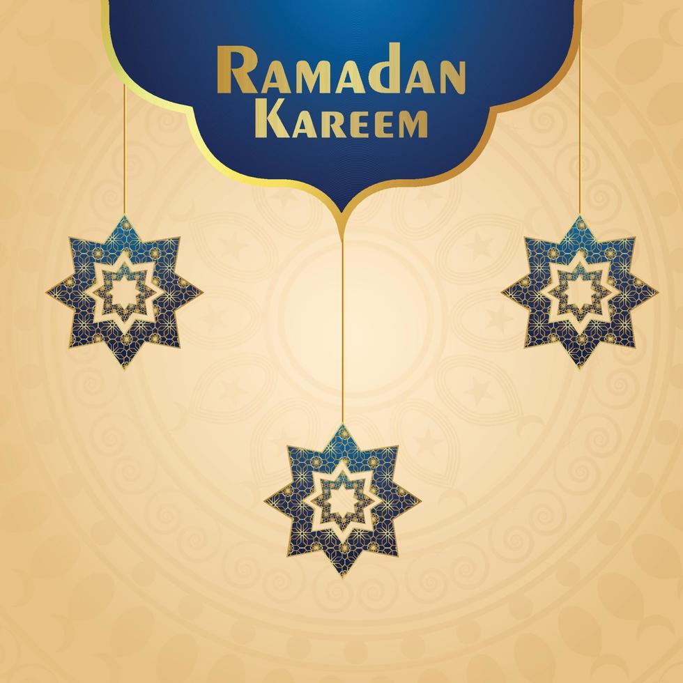 kreative Vektorillustration des Hintergrunds der islamischen Festfeier Ramadan Kareem vektor