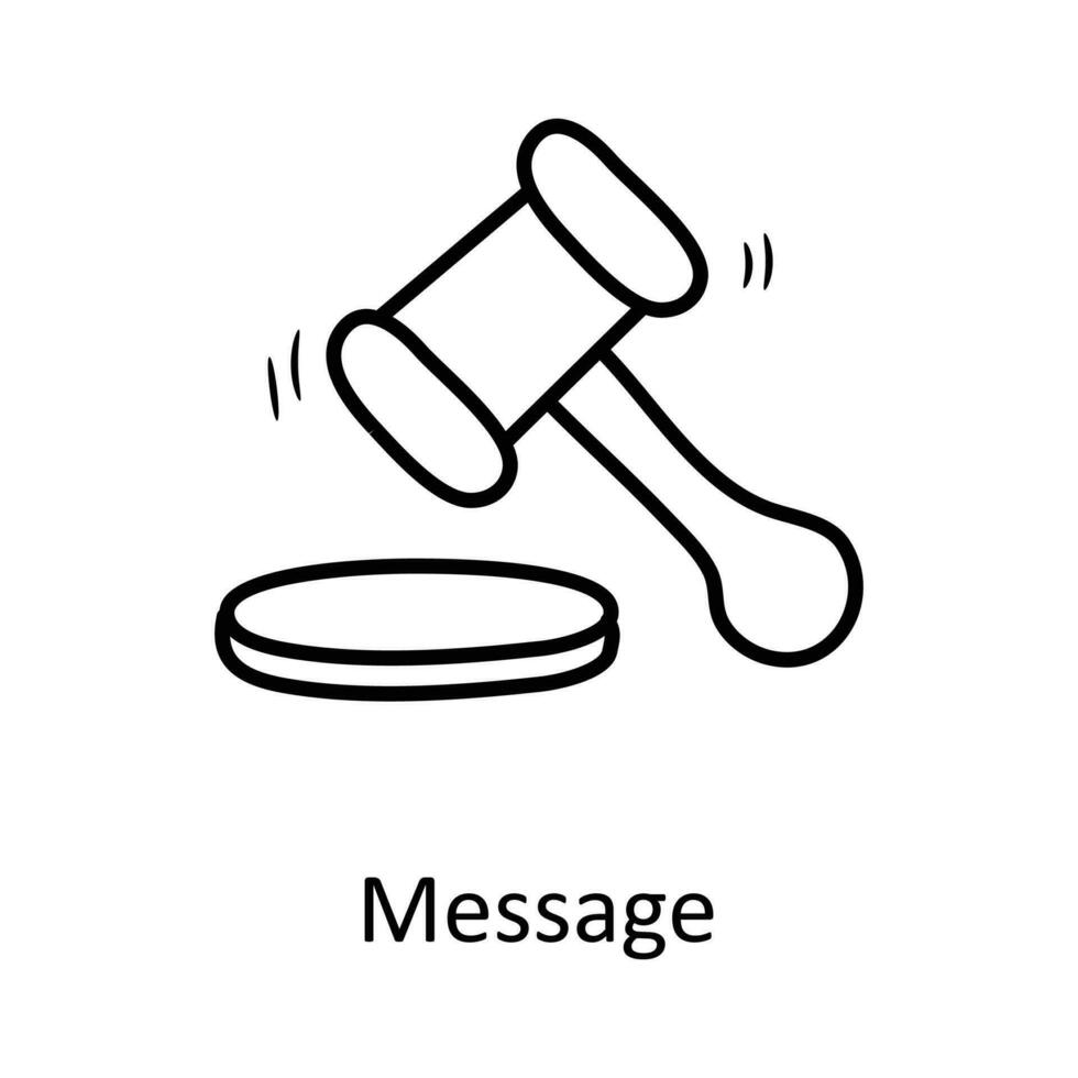 Botschaft Vektor Gliederung Symbol Design Illustration. Geschäft Symbol auf Weiß Hintergrund eps 10 Datei