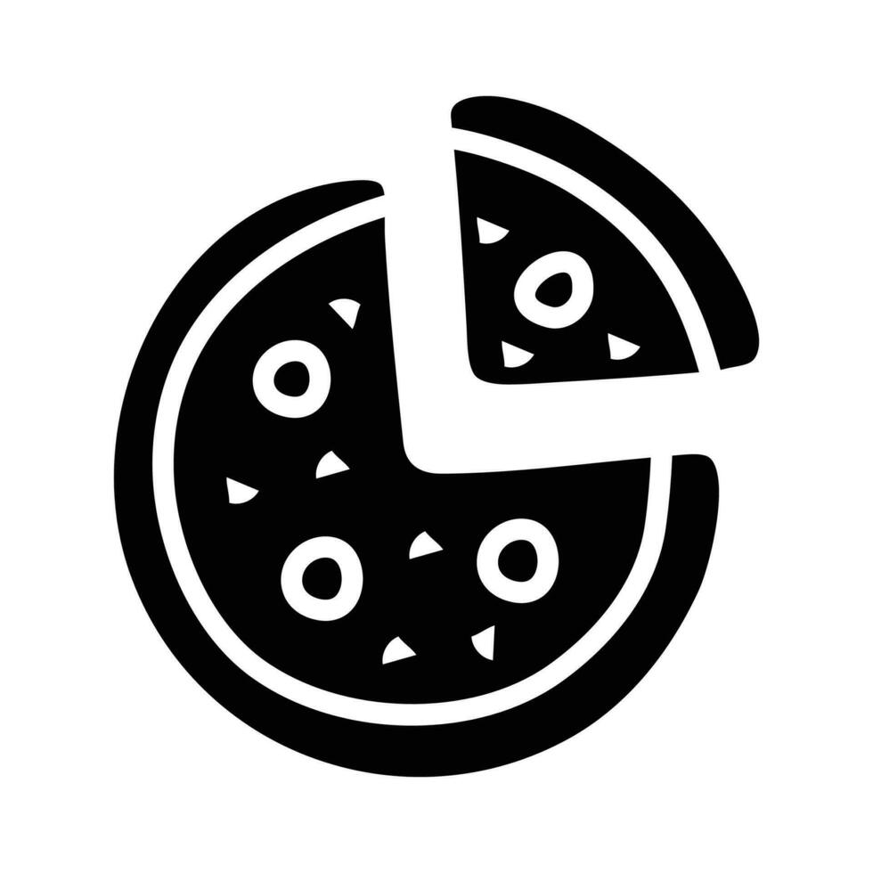 Pizza Vektor solide Symbol Design Illustration. Party und feiern Symbol auf Weiß Hintergrund eps 10 Datei