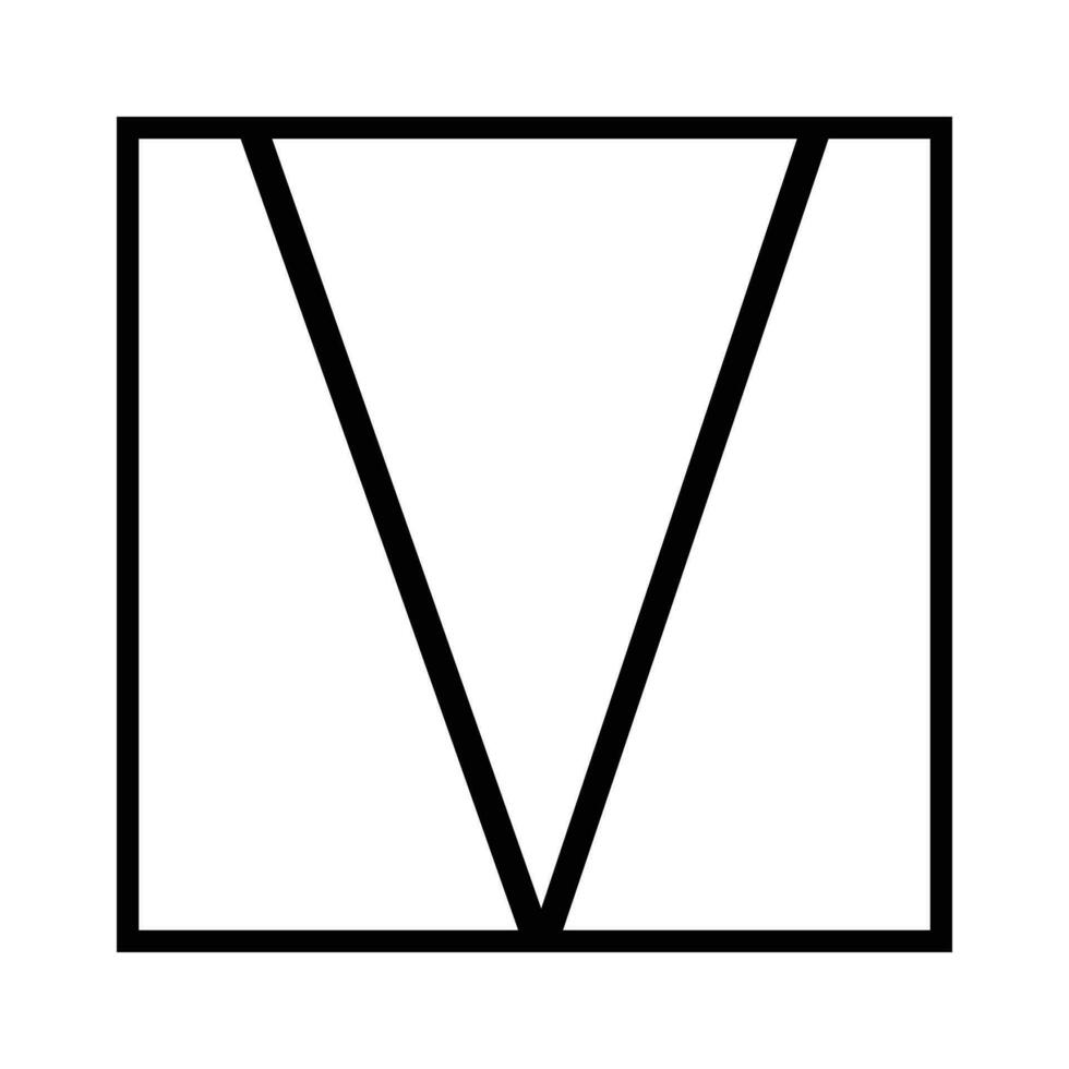 v Brief Vektor Symbol Design. abstrakt Initialen eben Symbol.