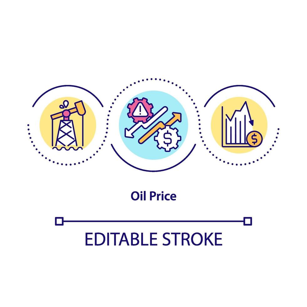 oljepris koncept ikon vektor