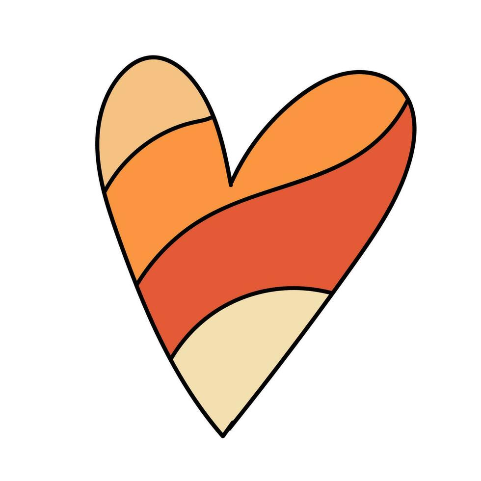 hjärta hand dragen vektor illustration. begrepp av kärlek ikon linje stil
