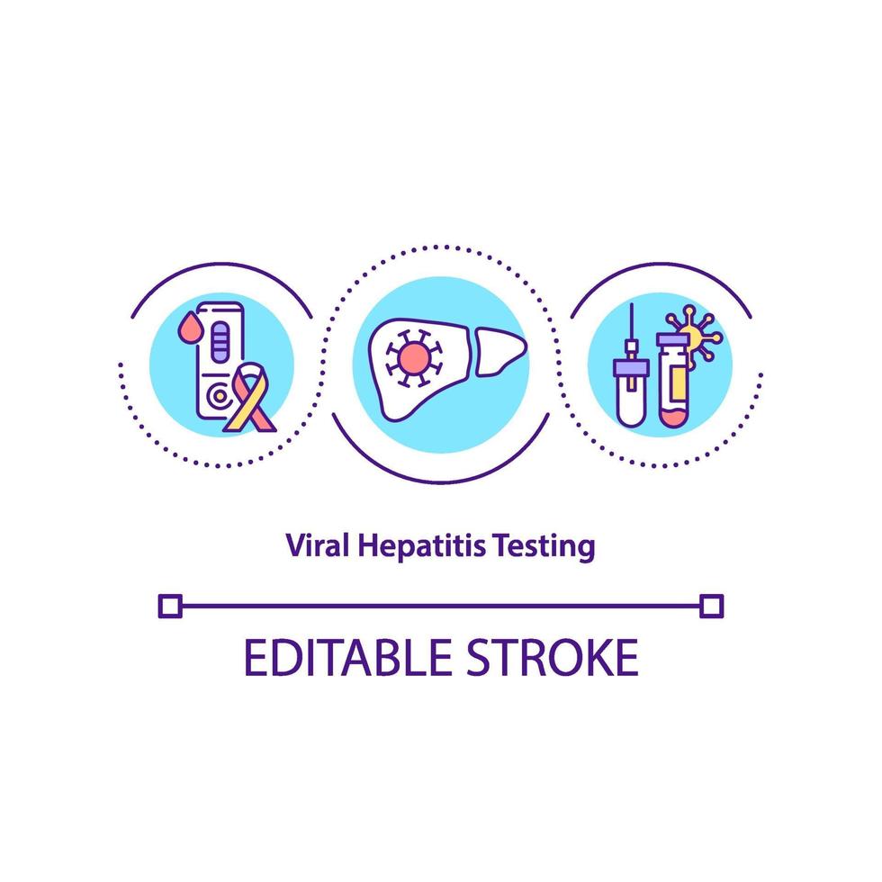 Virus-Hepatitis-Testkonzeptikone vektor