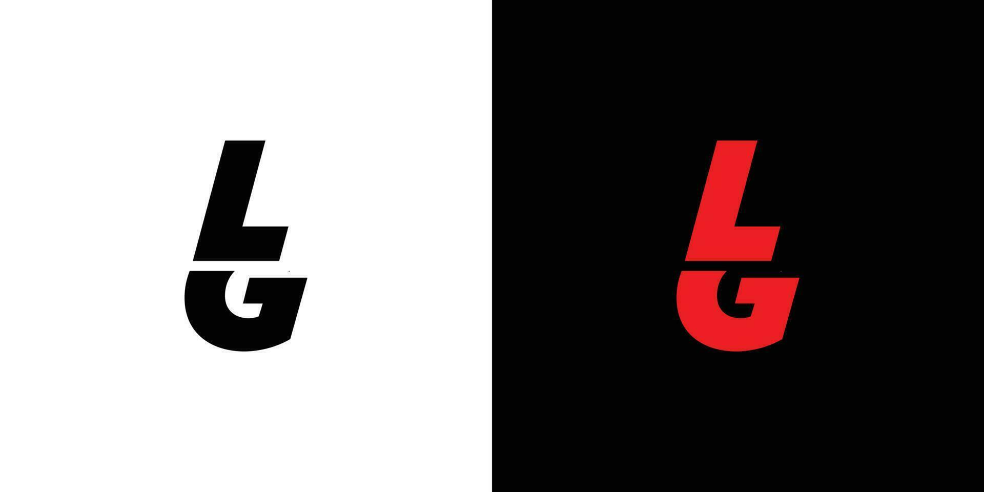 modern und stark Brief lg Initialen Logo Design vektor