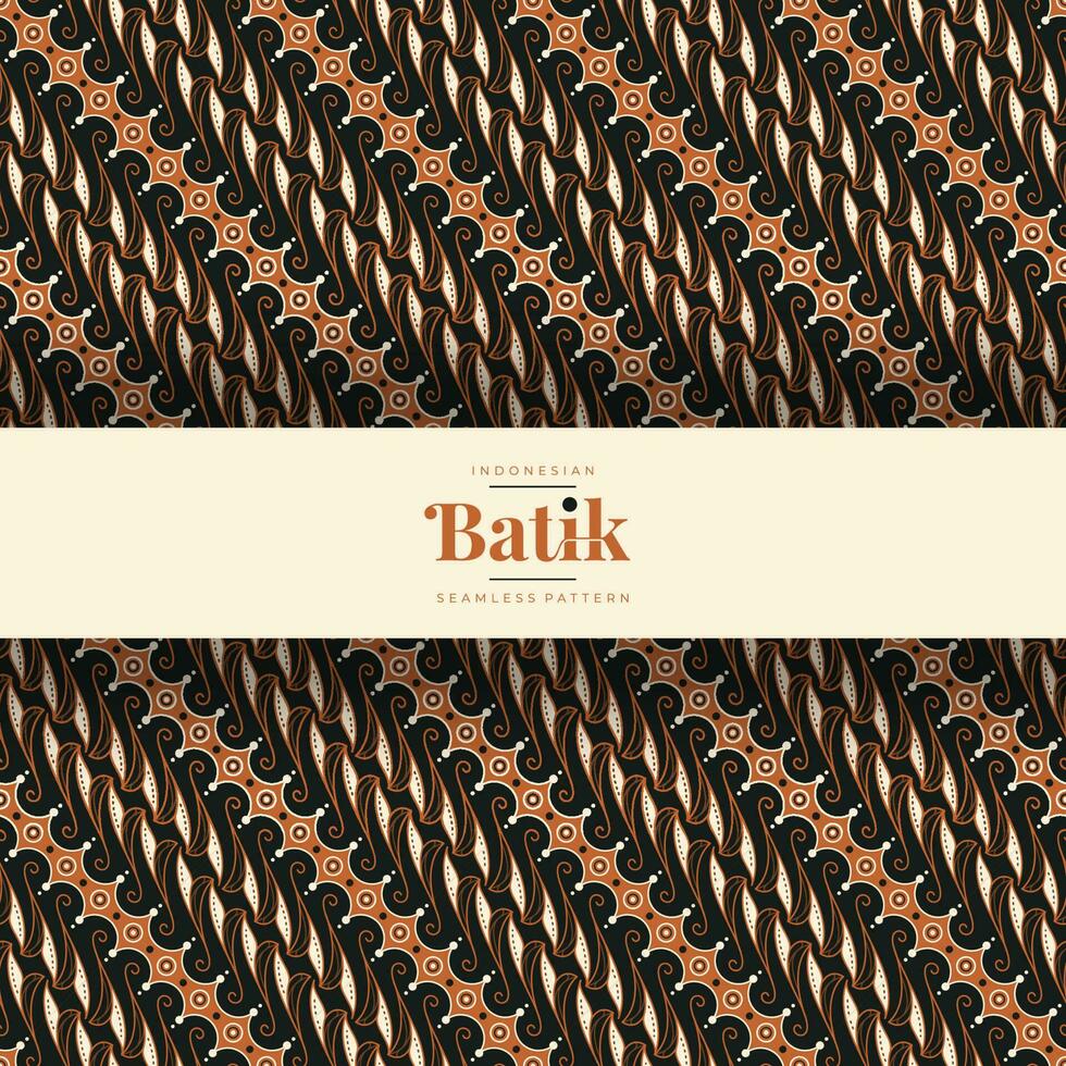 abstrakt javanisch Batik Kunst Muster vektor
