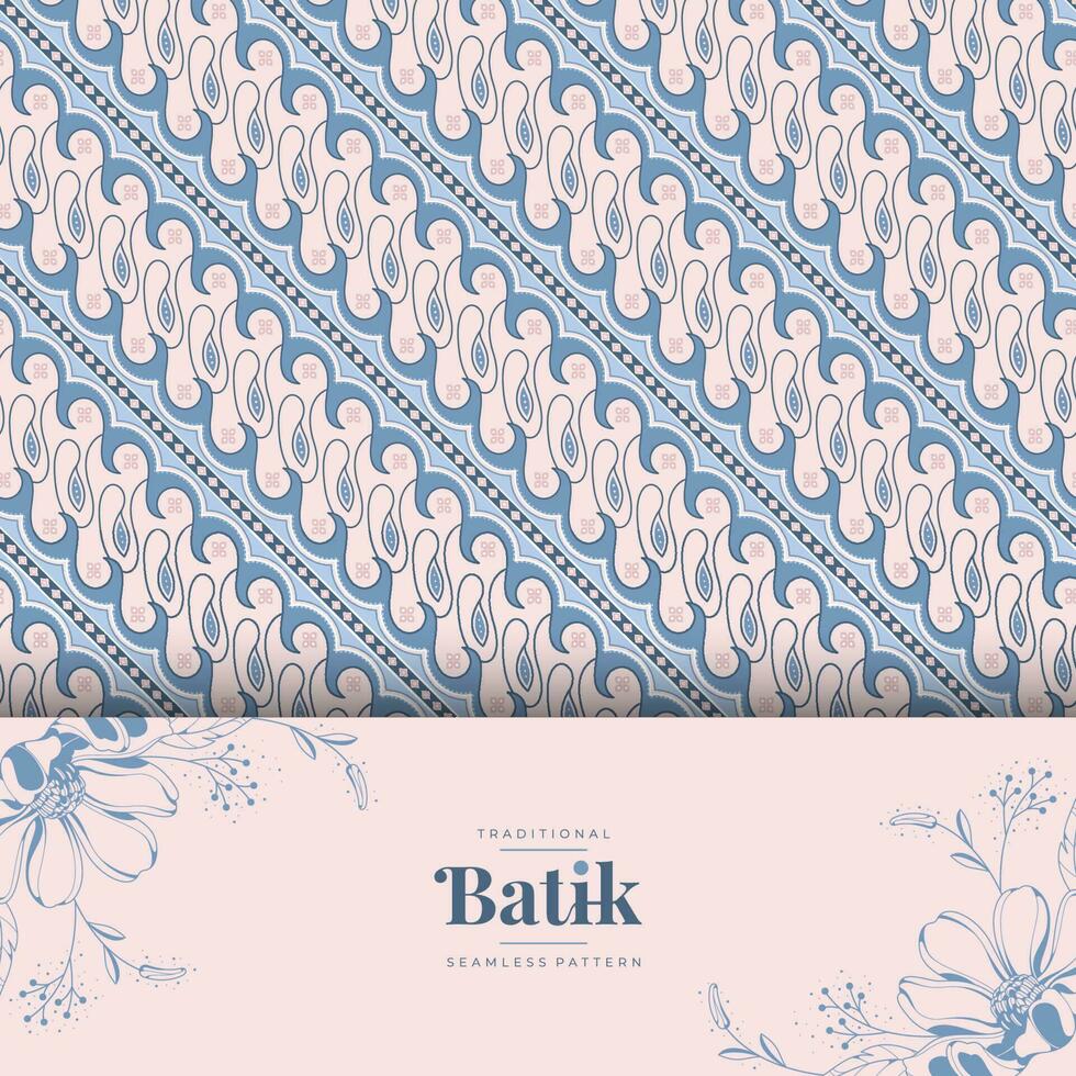 traditionell batik konst sömlös mönster design vektor