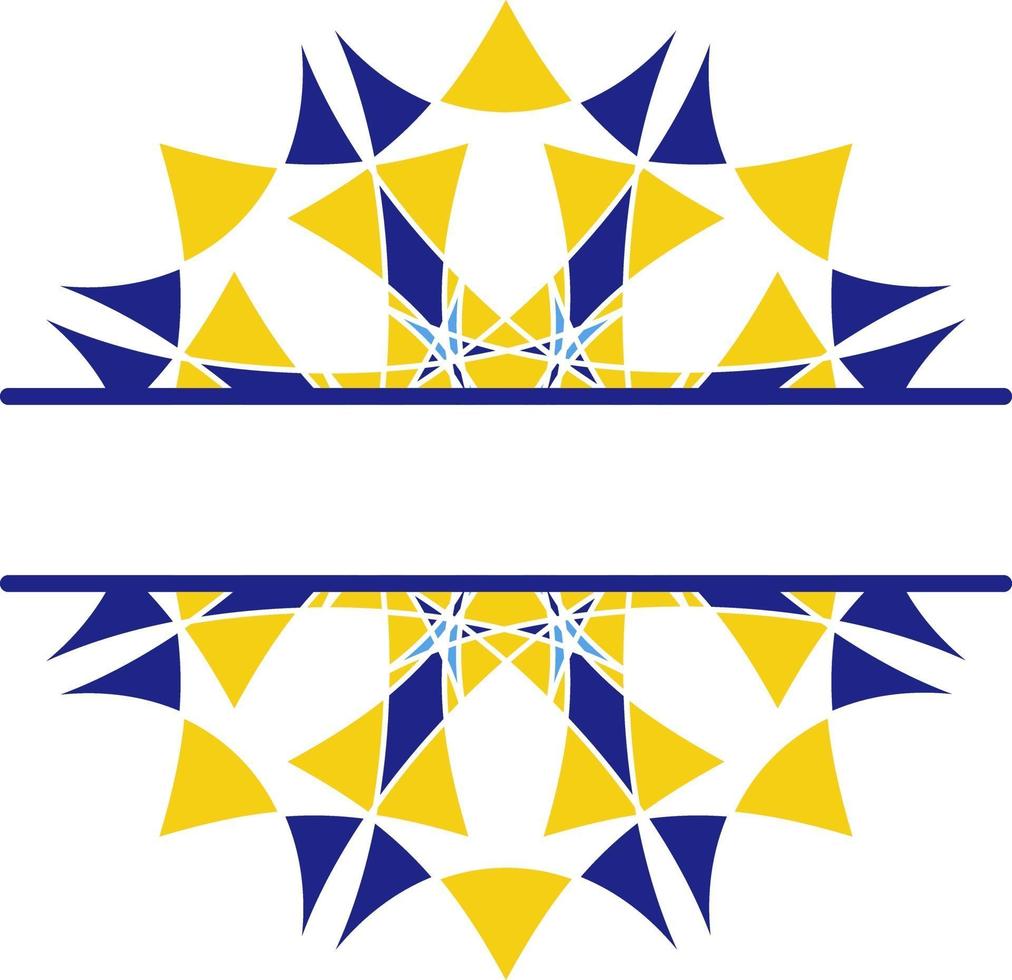 Mandala im Azulejo-Stil, portugiesische kreisförmige Verzierung. vektor