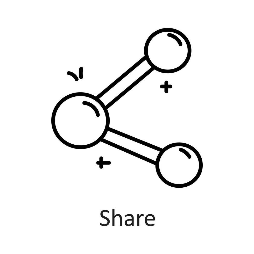 dela med sig vektor översikt ikon design illustration. kommunikation symbol på vit bakgrund eps 10 fil