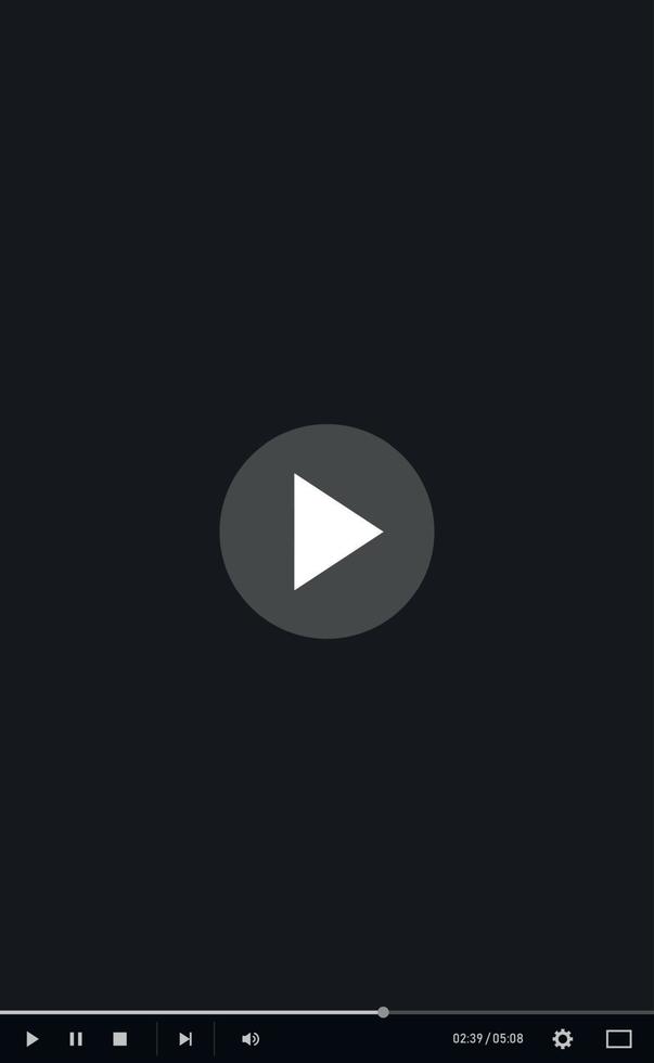 gränssnittsmall för video och mediaspelare - vektor