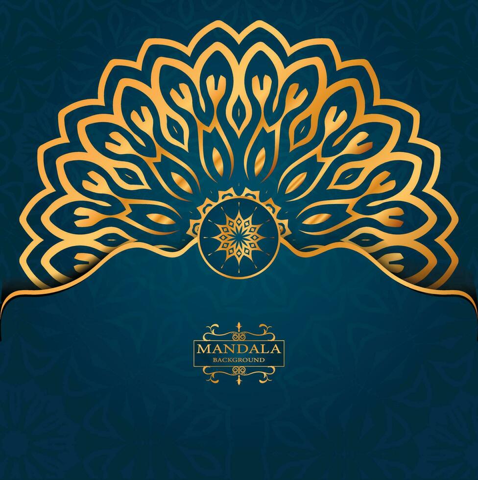 Luxus Mandala Hintergrund mit golden Arabeske Muster Arabisch islamisch Stil vektor