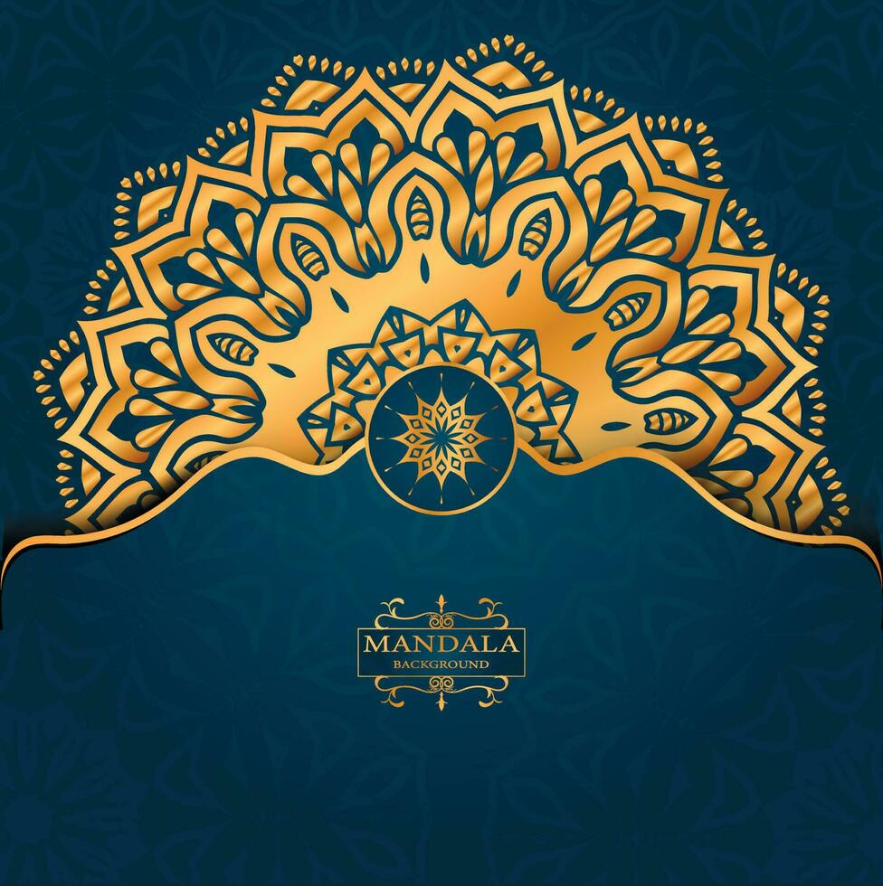 Luxus Mandala Hintergrund mit golden Arabeske Muster Arabisch islamisch Stil vektor