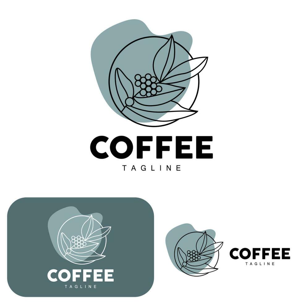 Kaffee Logo, Kaffee Baum Design, Cafe trinken Vektor, Symbol Marke Illustration Symbol vektor