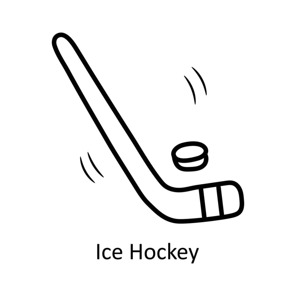 Eis Eishockey Vektor Gliederung Symbol Design Illustration. olympisch Symbol auf Weiß Hintergrund eps 10 Datei