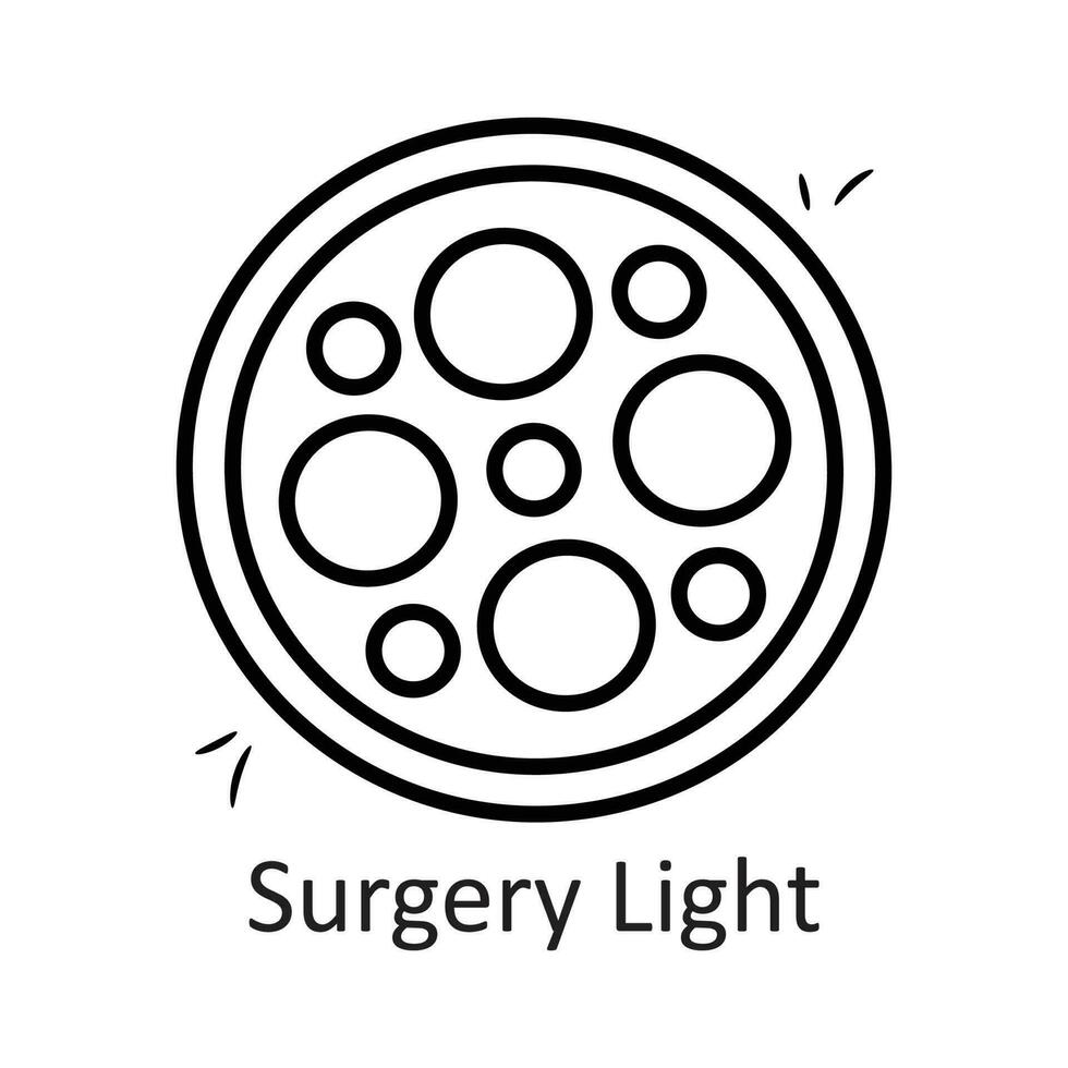 Chirurgie Licht Vektor Gliederung Symbol Design Illustration. Zahnarzt Symbol auf Weiß Hintergrund eps 10 Datei