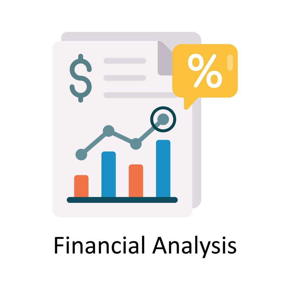 finanziell Analyse Vektor eben Symbol Design Illustration. Finanzen Symbol auf Weiß Hintergrund eps 10 Datei